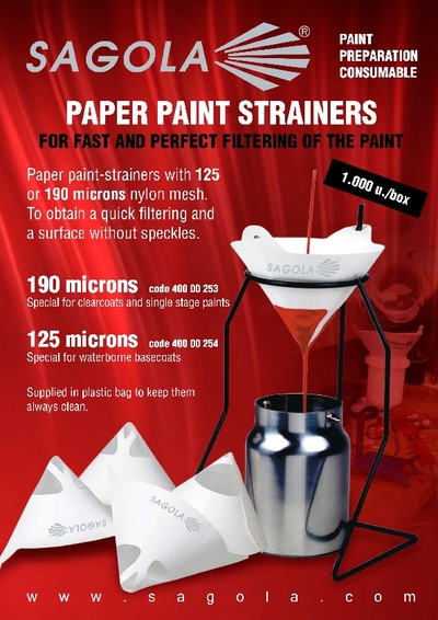 Paper paint strainers