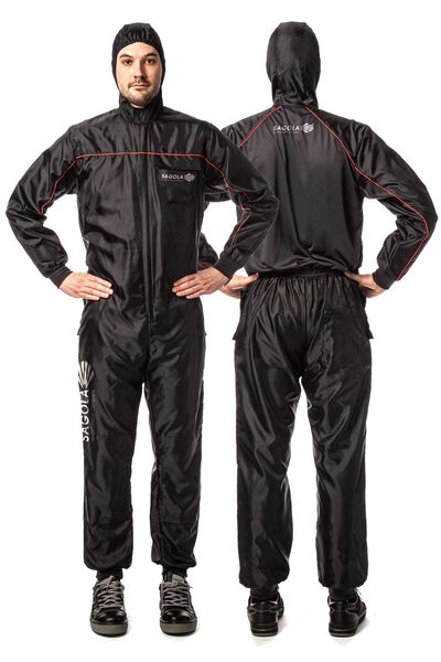 Black antistatic coverall